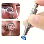 Precision 4-Prong Jewelry Tweezers - Gem & Diamond Holder, Ideal For Beads & Small Parts, Ergonomic Metal/Aluminum Craft Tool, Jewelry Making Tools - Image 7