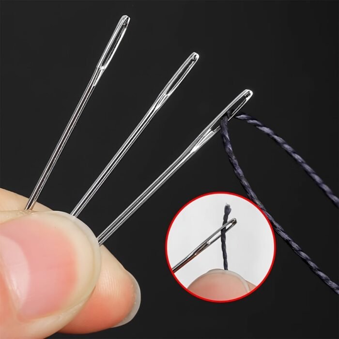 A Set Of 15 Large-Eye Sewing Needles, Suitable For Home Use, Hand Sewing, Quilting For The Elderly, With Large Holes For Easy Threading, Suitable For Fine Embroidery And Cross-Stitching. - Image 4