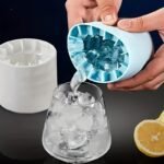1Pc Quick Freeze Silicone Ice Cube Trays - Easy To Use, Durable Plastic Molds For Perfectly Shaped Ice, Ideal For Fruit Juice, Ice Buckets & Cylindrical Cups, Fruit Juice Accessories,Suitable For Thanksgiving, Halloween, Christmas