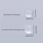 100Pcs/200Pcs/Pack Bullet Ear Clog Earrings Pin Backs Ear Stud Accessories Silicone Ear Plug Ear Stud Ear Clog Transparent Leather Clog Bullet Earring Plug - Image 6