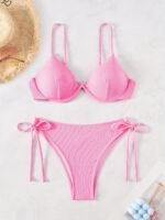 2024 New Arrival - Vibrant Yellow Strapless Bikini Set With Steel Support & Tie-Up Design For Women, High Stretch Polyester Blend, Perfect For Swimming & Beach, Beach Attire|Vibrant Swimsuit|Stretchy Fabric - Image 4