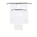 1Pc Umbrella Storage Bag With Drawstring Closure, Semi-Transparent Durable Plastic Travel Organizer For Car & Outdoor Use, 12.98X32.99 Cm White, Travel Storage Solution | Cylindrical Storage Bag | Secure Storage - Image 5