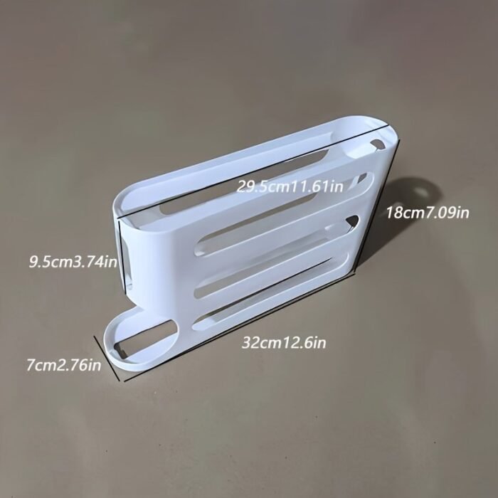 1Pc Space-Saving Egg Storage Organizer With Automatic Rolling Eggs - Heavy-Duty Refrigerator Egg Box, No Assembly Needed, Fits Side Door/Shelf - Ideal For Home, Kitchen, Or Commercial Use, Kitchen Organization, Compact Design, Sturdy Construction, Busy Households - Image 2