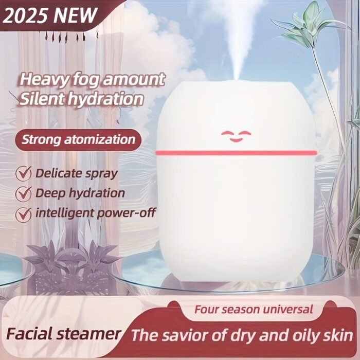 Aromacare Usb Facial Steamer Humidifier With Ultrasonic Mist, Intelligent Power-Off, Strong Atomization, Delicate Spray For Dry & Oily Skin, Bedroom, Living Room, Desk, Car - Valentine'S Day, Mother'S Day Gift - Image 1