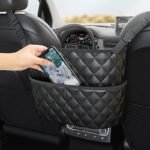 Large Capacity Car Seat Back Organizer - Durable Faux Leather Storage Mesh Bag With Hanging Mount, Lightweight Auto Interior Accessory Organizer - Image 4