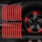 20-Pack Reflective Wheel Rim Stickers, Luminous Safety Decals For Cars, Motorcycles, And Bicycles, Durable Pet Material, Waterproof, Easy To Apply - Image 9