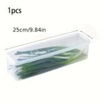 1/3/6Pcs Of Polypropylene (Pp) Food Storage Containers - Reusable Long Fridge Organizers For Vegetables, Pasta, And Eggs - Essential Kitchen Storage Boxes Safe For Food Contact. - Image 3
