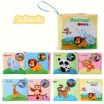 1Pc Baby Cloth Book - Non-Tearable Soft Fabric, Ocean Animal & Multi-Theme Educational Toy With Interactive Learning Buttons, Infant Cognitive Development Book For Toddlers 0-3 Years (Pink/Green/Blue/Yellow), Baby Book, Sensory Stimulation, Vibrant Illustrations, Childsafe Material, Young Children - Image 21