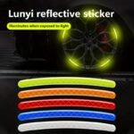 20Pcs Reflective Wheel Hub Stickers - Luminous Tire Rim Decals For Enhanced Safety, Fits Cars, Motorcycles & Bicycles - Image 2