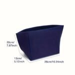 1Pc Felt Insert Bag Organizer, Portable, Casual Style, Fabric Soft Smooth Felt, Large Capacity With Multiple Pockets, Durable Metal Zipper, With Random Printing, For Women'S Tote Handbag, Cosmetic Travel Purse - Image 14