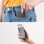 1 Men'S Aluminum Card Holder Id Rfid Credit Card Holder Automatic Pop-Up Bank Card Case Smart Detachable Mini Card Holder Holiday Gift Dad Daily Use - Image 13