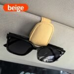 1Pcs Universal Sun Visor Glasses 1Pc Universal Car Sun Visor Glasses Clip, Pu Material, Auto Eyeglasses Holder, Vehicle Interior Accessories, Eyewear Storage Bracket - Image 7