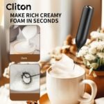 1Pc Powerful Electric Milk Frother Handheld With Stainless Steel Stand, Battery Powered Mixer For Coffee, Smoothies, Latte, Matcha, Hot Chocolate, Mini Hand Blender 2025 Edition, Kitchen Gift, New Year Present, Valentine'S Day Gift - Image 8