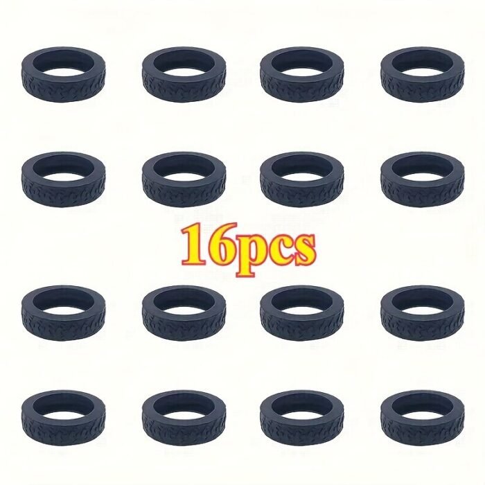 16Pcs Silicone Luggage Wheel Covers, Noise Reduction & Shock Absorption Suitcase Caster Protectors, Durable Travel Accessories For Office Chairs & Rolling Bags (Orange, Blue, Black, Pink, Purple, Yellow), Luggage For Travel - Image 3