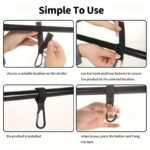 2Pcs Stroller Hooks, Adjustable Universal Hooks, Shopping Bag Storage Hooks, Bicycle, Motorcycle Hooks Universal Hooks - Image 8