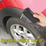 1Pc Car Scratch Repair Sponge - Restores Black Plastic To Pristine Condition, Polishing & Maintenance Wax For Tires And Surfaces, Durable Sponge Rubber For Car Care, Scratch Protector For Cars - Image 2