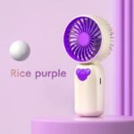 1Pc Portable Mini Fan With 500Mah Rechargeable Lithium Battery, 3-Speed Usb Charging, And Hanging Lanyard - Compact Handheld Design For On-The-Go Cooling - Black & White Options, Summer Essential | Sleek Handheld Fan | Lightweight Fan - Image 5