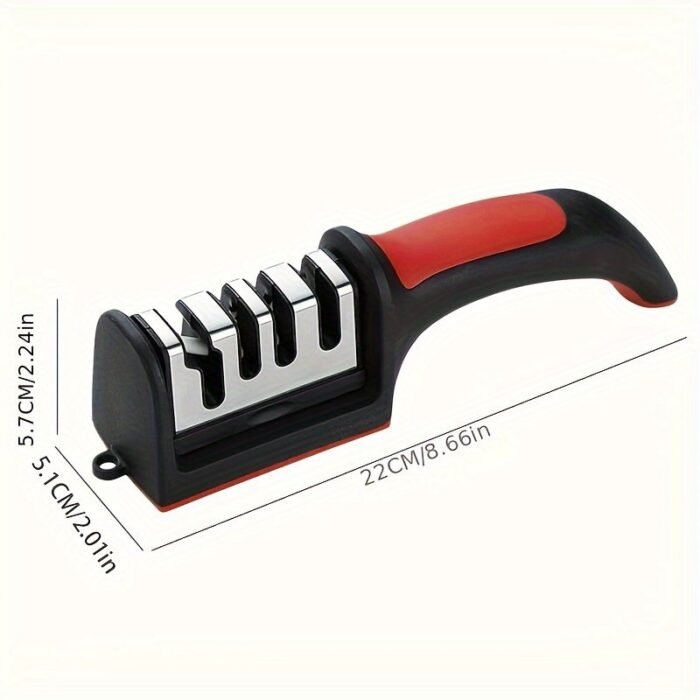 4-Stage Professional Knife Sharpener, Tungsten Steel, Diamond & Ceramic Grinding Stones, For Kitchen Knives, Non-Electric, Rv Kitchen Accessories Rv Kitchen Cooktop Accessories, Without Battery - Image 4