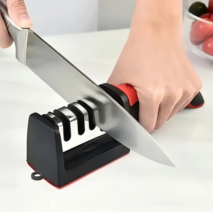 4 Stages Professional Knife Sharpener - Tungsten Diamond Ceramic Sharpener Tool - Image 1