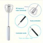 1Pc Multifunctional Stainless Steel Whisk & Milk Frother, Home Baking Tools, Cream Egg Hand Blender, Household Push Blender Blender - Egg Whisk, Milk Frother, Hand Push Blender Blender Multi-Tool Eid Al-Adha Mubarak - Image 9