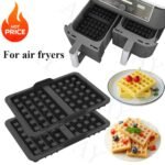 1/2Pcs Air Fryer Silicone Liners Non-Stick Reusable Air Fryer Waffle Baking Pan Waffle Mold For Ninja Af400Eu Af451Eu Sl400Eu Af500De Models And Many Other Air Fryers Accessories