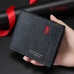 1Pc Men'S New Fashion Wallet, Large Capacity Coin Purse, Multi Card Slot Card Case With Zipper Coin Pocket Money Clip