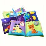 1Pc Baby Cloth Book - Non-Tearable Soft Fabric, Ocean Animal & Multi-Theme Educational Toy With Interactive Learning Buttons, Infant Cognitive Development Book For Toddlers 0-3 Years (Pink/Green/Blue/Yellow), Baby Book, Sensory Stimulation, Vibrant Illustrations, Childsafe Material, Young Children - Image 17