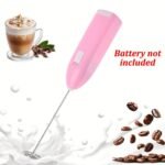 1Pc Handheld Electric Cake Mixer & Whisk - Portable 304 Stainless Steel Whisk With Ergonomic Plastic Handle, 1-Speed For Baking, Coffee, Tea - Battery-Powered (Batteries Not Included), Baking Essentials, Modern Kitchen Tool, Durable Kitchenware - Image 9
