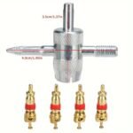 Universal Tire Valve Repair Tool Set With 4 Copper Valve Cores - Durable And Easy-To-Use Tire Valve Maintenance Kit - Image 6