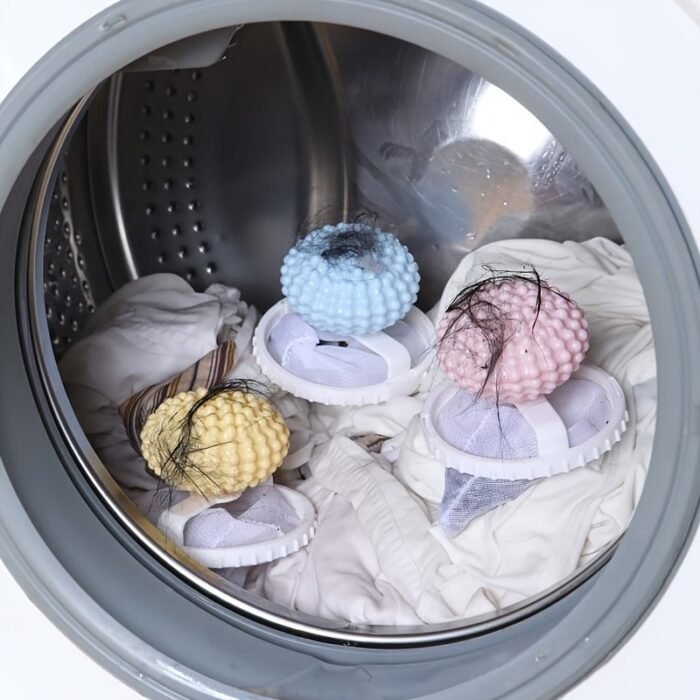 1Pc Multi-Purpose Laundry Ball - Hair & Lint Catcher For Washing Machines, Polyester Fiber - Image 7