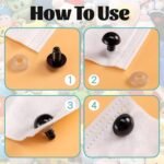 1000Pcs/200Pcs/100Pcs Colorful Safe Eyes And Noses Crochet, Black Plastic Safety Eye, Pad Circle, Plush Animal Handmade Doll Eyes, Diy Accessories, Amigurumi'S Safety Eye, Various Sizes - Image 5