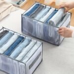 7-Drawer Clear Closet Organizer With Handles - Washable Nylon Fabric Storage Bins For Jeans, T-Shirts, Clothes | Foldable Shelves, Space-Saving Design For Wardrobe & Closet Organization, Clothes Organizer Storage, Durable Fabric Bins, Home Organization, Compact Storage, Easy To Clean, Busy Professionals - Image 7