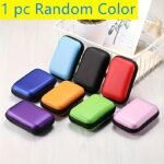 1Pc Eva Headphone Storage Bag With Zipper - Portable Wireless Earbud Case & Cable Organizer, Durable Plastic, Mixed Color Shell - Image 3