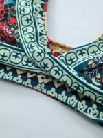 2-Piece Tie-Dyed Crisscross Backless Cheeky Bikini And Beach Skirt - Image 4