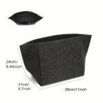 1Pc Felt Insert Bag Organizer, Portable, Casual Style, Fabric Soft Smooth Felt, Large Capacity With Multiple Pockets, Durable Metal Zipper, With Random Printing, For Women'S Tote Handbag, Cosmetic Travel Purse - Image 12