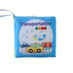 1Pc Baby Cloth Book - Non-Tearable Soft Fabric, Ocean Animal & Multi-Theme Educational Toy With Interactive Learning Buttons, Infant Cognitive Development Book For Toddlers 0-3 Years (Pink/Green/Blue/Yellow), Baby Book, Sensory Stimulation, Vibrant Illustrations, Childsafe Material, Young Children - Image 19