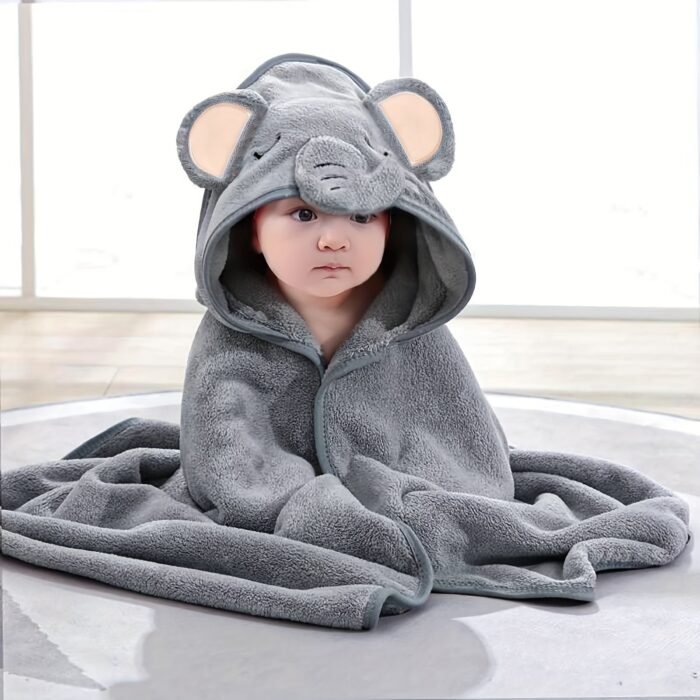 1Pc Children Cartoon Bath Towel, Children Blanke, Water Absorbent, Soft And Skin-Friendly Bath Towel, Christmas Halloween Thanksgiving Day Gifts - Image 5