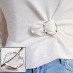 5Pcs Versatile Metal Scarf & T-Shirt Clips - Easy Knotting And Waist Cinching Accessories For Sewing And Knitting - Image 4