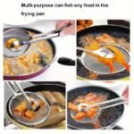 Stainless Steel Kitchen Strainer Spoon & Tongs - High-Temperature Resistant, Perfect For Frying Foods - Image 5
