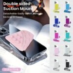 1Pc, Double-Sided Silicone Mobile Phone Suction Cup, Car Holder For Mobile Phones, Strong Adhesive Bracket, Suitable For Kitchen, Bathroom And Makeup Mirror, Iphone And Android, Suitable For Selfie And Video Recording, Gift - Image 10