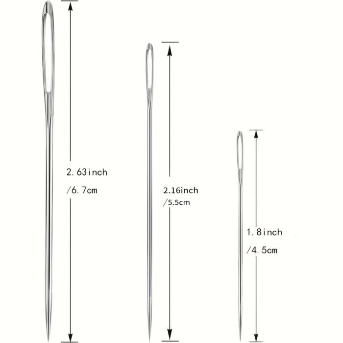 A Set Of 15 Large-Eye Sewing Needles, Suitable For Home Use, Hand Sewing, Quilting For The Elderly, With Large Holes For Easy Threading, Suitable For Fine Embroidery And Cross-Stitching. - Image 3
