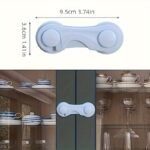 12Pcs Premium White Cabinet Door Locks - Safety Locks For Drawer, Cupboards, Fridge, Oven, Closet, Pantry - Adhesive, Easy Installation, Tamper-Proof, Durable Door Latch Locks, Safety Locks For Cupboard - Image 5