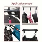 2Pcs Stroller Hooks, Adjustable Universal Hooks, Shopping Bag Storage Hooks, Bicycle, Motorcycle Hooks Universal Hooks - Image 13