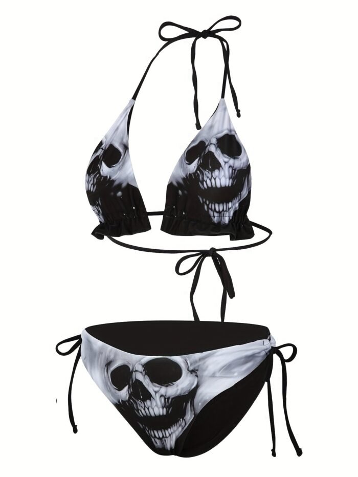 New Factory Wholesale European And American Fashion Printed Bikini Swimwear Show Sexy Curves - Image 4