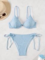 2024 New Arrival - Vibrant Yellow Strapless Bikini Set With Steel Support & Tie-Up Design For Women, High Stretch Polyester Blend, Perfect For Swimming & Beach, Beach Attire|Vibrant Swimsuit|Stretchy Fabric - Image 6