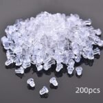 100Pcs Earring Rack Silicone Earring Pin Backs Ear Stud Soft Transparent Plastic Silicone Bullet Clutch Earrings Backing For Earrings Safety Accessories - Image 3