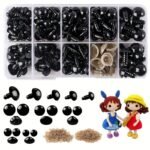 1000Pcs/200Pcs/100Pcs Colorful Safe Eyes And Noses Crochet, Black Plastic Safety Eye, Pad Circle, Plush Animal Handmade Doll Eyes, Diy Accessories, Amigurumi'S Safety Eye, Various Sizes - Image 3