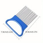 Versatile Stainless Steel Onion Slicer & Meat Tenderizer - Perfect For Vegetables, Potatoes, Tomatoes & Lemons - Ergonomic Full Grip Handle Kitchen Tool, Holder, Cutting Tool, Gadget - Image 3