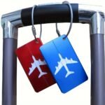 5Pcs Luggage Tags Set, Simple Pattern Tag, Steel Ring Luggage Tag, Airplane Boarding Tag, Travel Identification Tag, Office Business Trip Supplies Accessories - Image 8