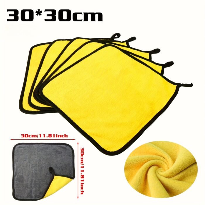 1/5/10Pcs Extra Soft Car Wash Microfiber Towel, Car Cleaning Drying Cloth Car Care Cloth Detailing Car Wash Towel Never Scrat - Image 4